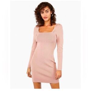 NWT Express Puffed Long Sleeve Fitted Dress